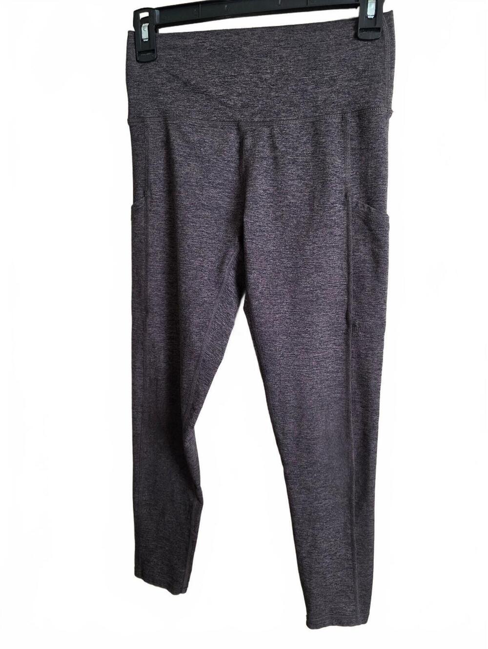 Aerie Chill Play Move Heathered Dark Gray Leggings with Side Pockets, Medium
